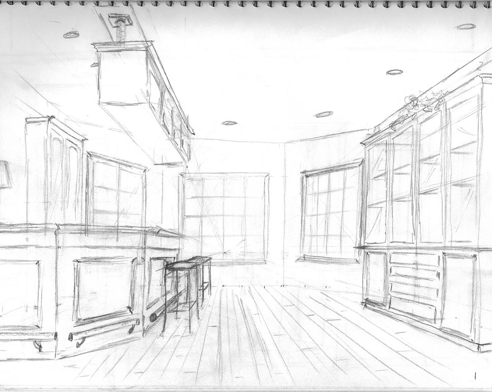 It is a picture of Universal Interior Perspective Drawing It is a picture of Universal Interior Perspective Drawing